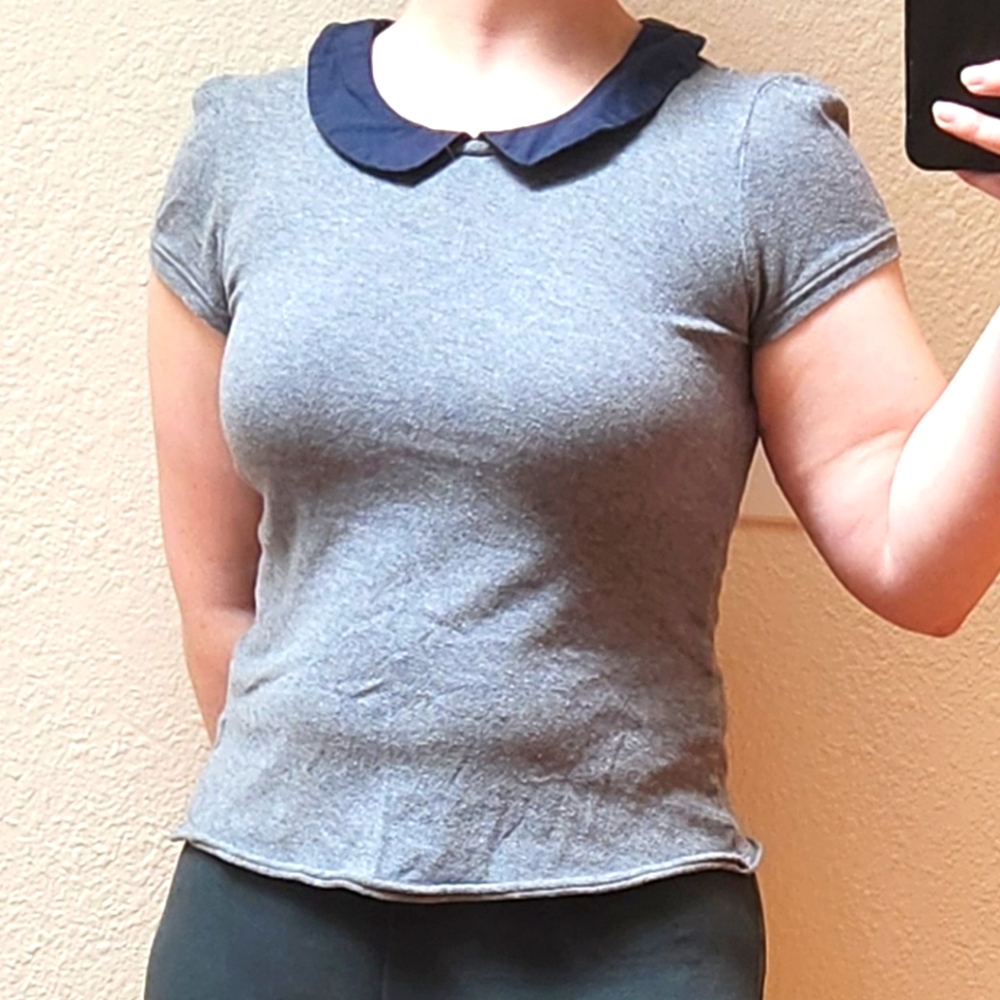 Free People Peter Pan Collar Top